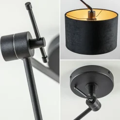 Straluma Verstelbare plafondlamp zwart met velourse kap><noscript><img width=