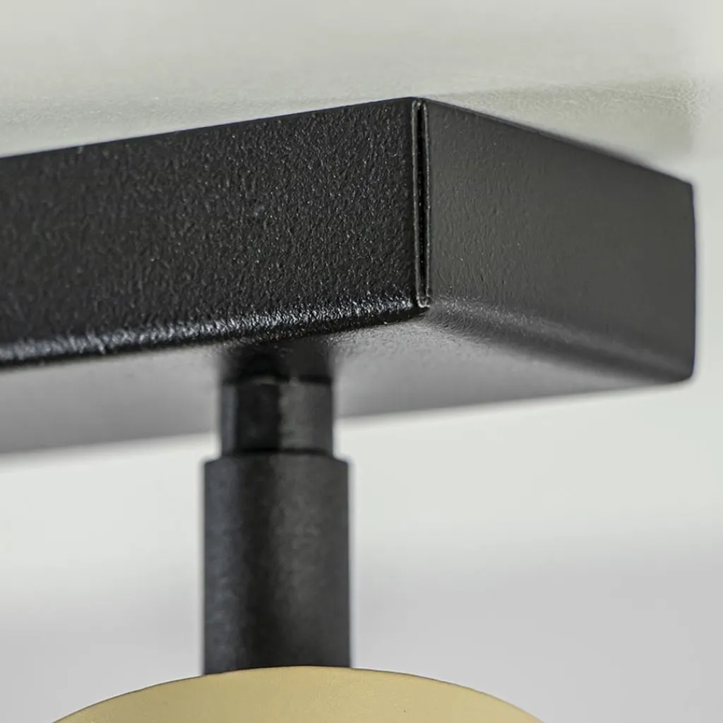 Straluma Verstelbare plafondspot GU10 zwart met goud> Plafondlampen|Opbouwspots