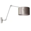 Straluma Verstelbare wandlamp staal met velourse kap zilver> Wandlampen|Schemerlampen