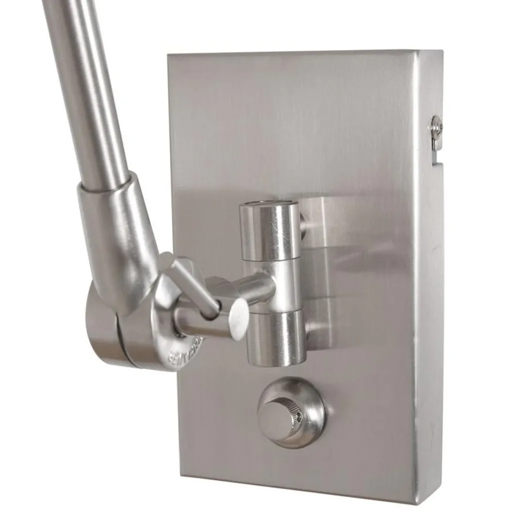 Straluma Verstelbare wandlamp staal met velourse kap zilver> Wandlampen|Schemerlampen