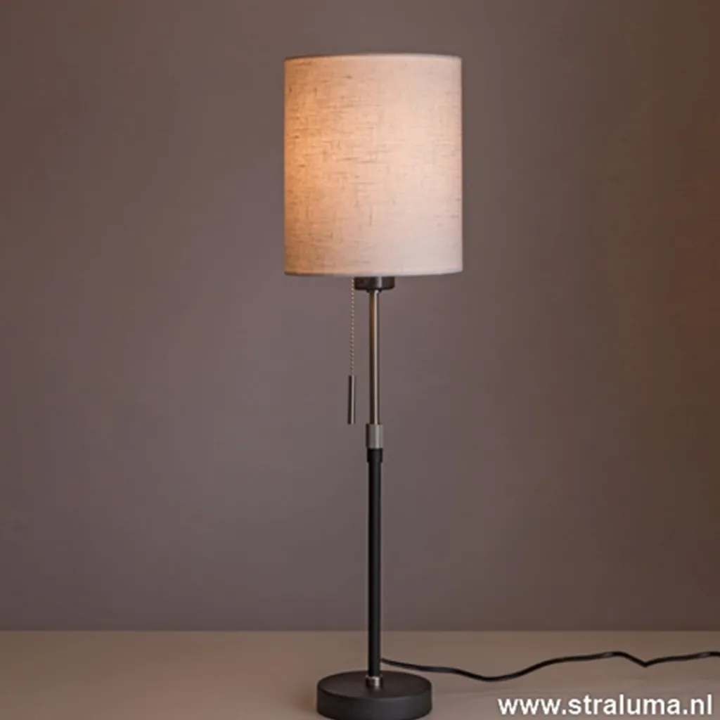 Straluma Verstelbare zwarte tafellamp met kap> Schemerlampen|Woonkamerlampen