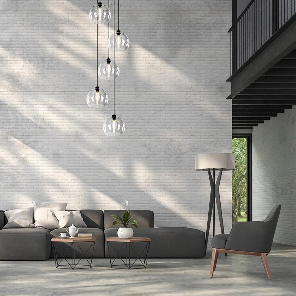 Straluma Videlamp / multipendel zwart met 5 helder glazen bollen> Videverlichting|Pendel Lampen