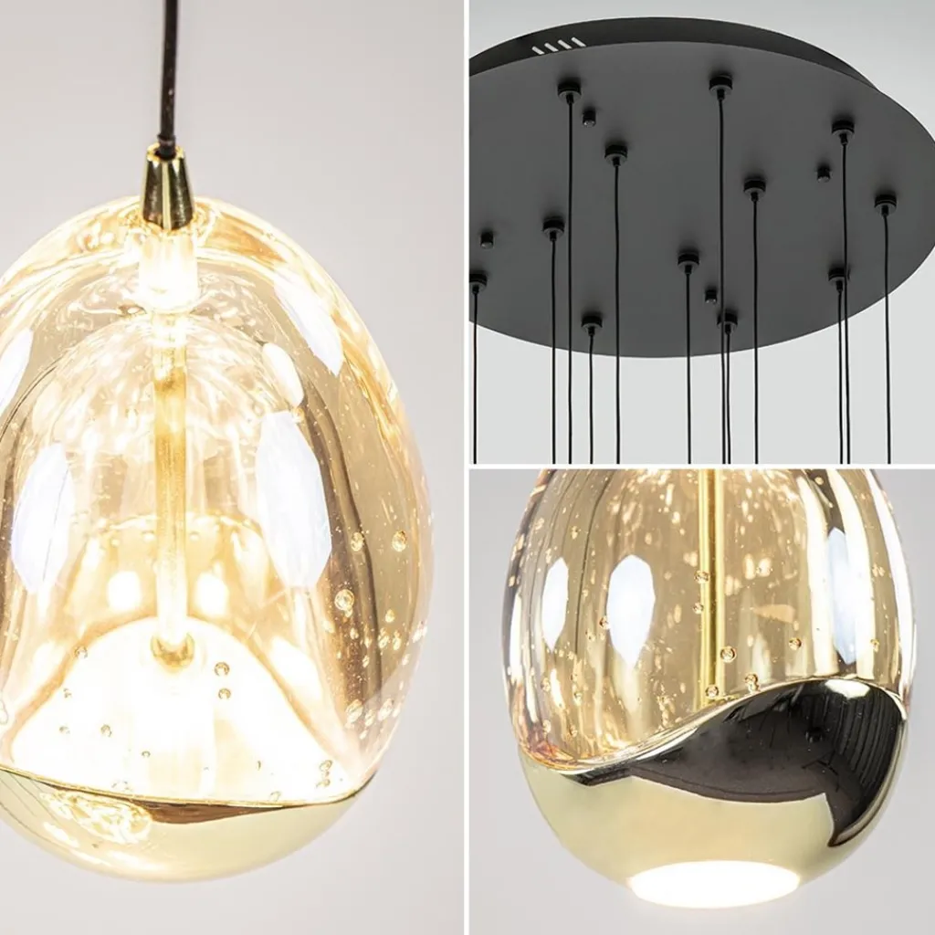 Straluma Videlamp Golden Egg 14L zwart/goud> Hanglampen|Videverlichting