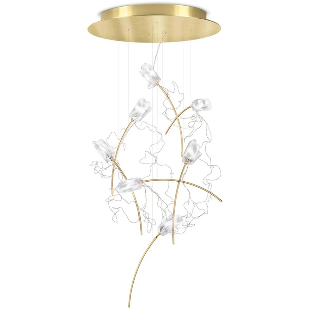 Straluma Videlamp Tulip 7L prisma/brass> Hanglampen|Videverlichting