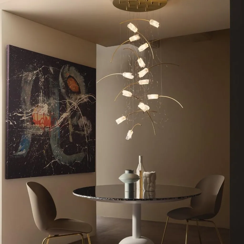 Straluma Videlamp Tulip 7L prisma/brass> Hanglampen|Videverlichting