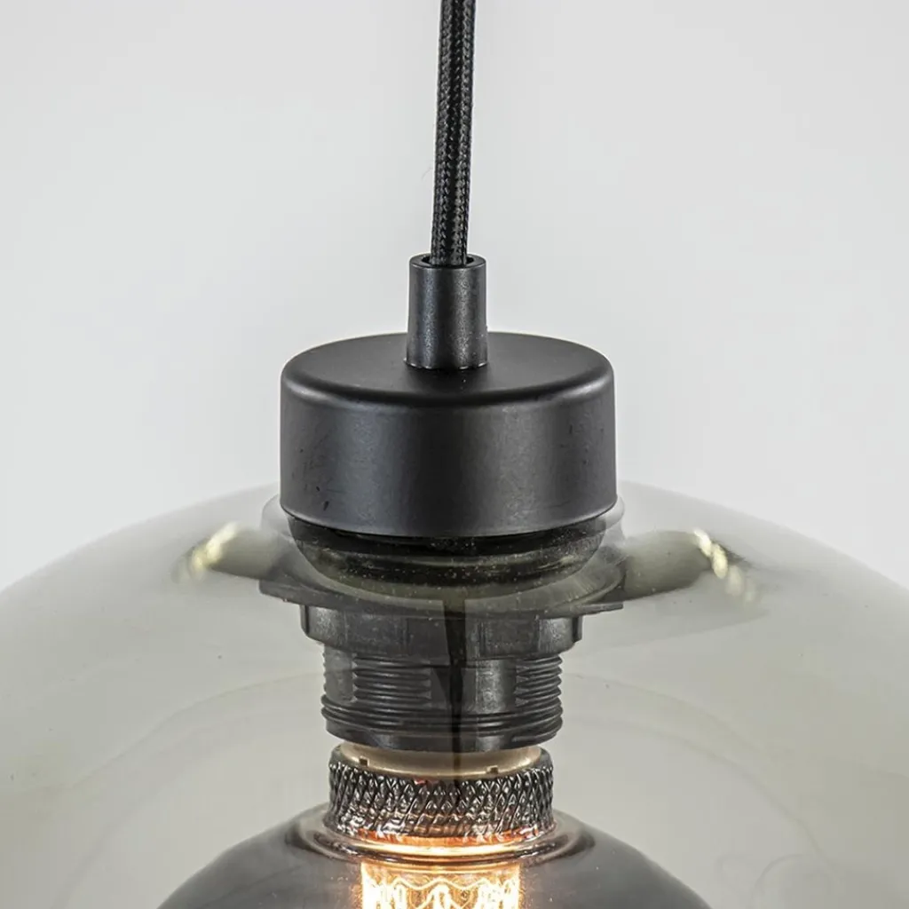 Straluma Videlamp zwart 5-lichts smoke glas> Videverlichting|Pendel Lampen