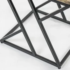 Straluma Vierkante bijzettafel zwart met mango hout></noscript> Bijzettafels