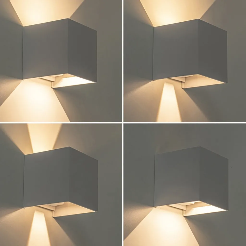 Straluma Vierkante buitenlamp wand wit IP54> Wandlampen|Buitenlampen