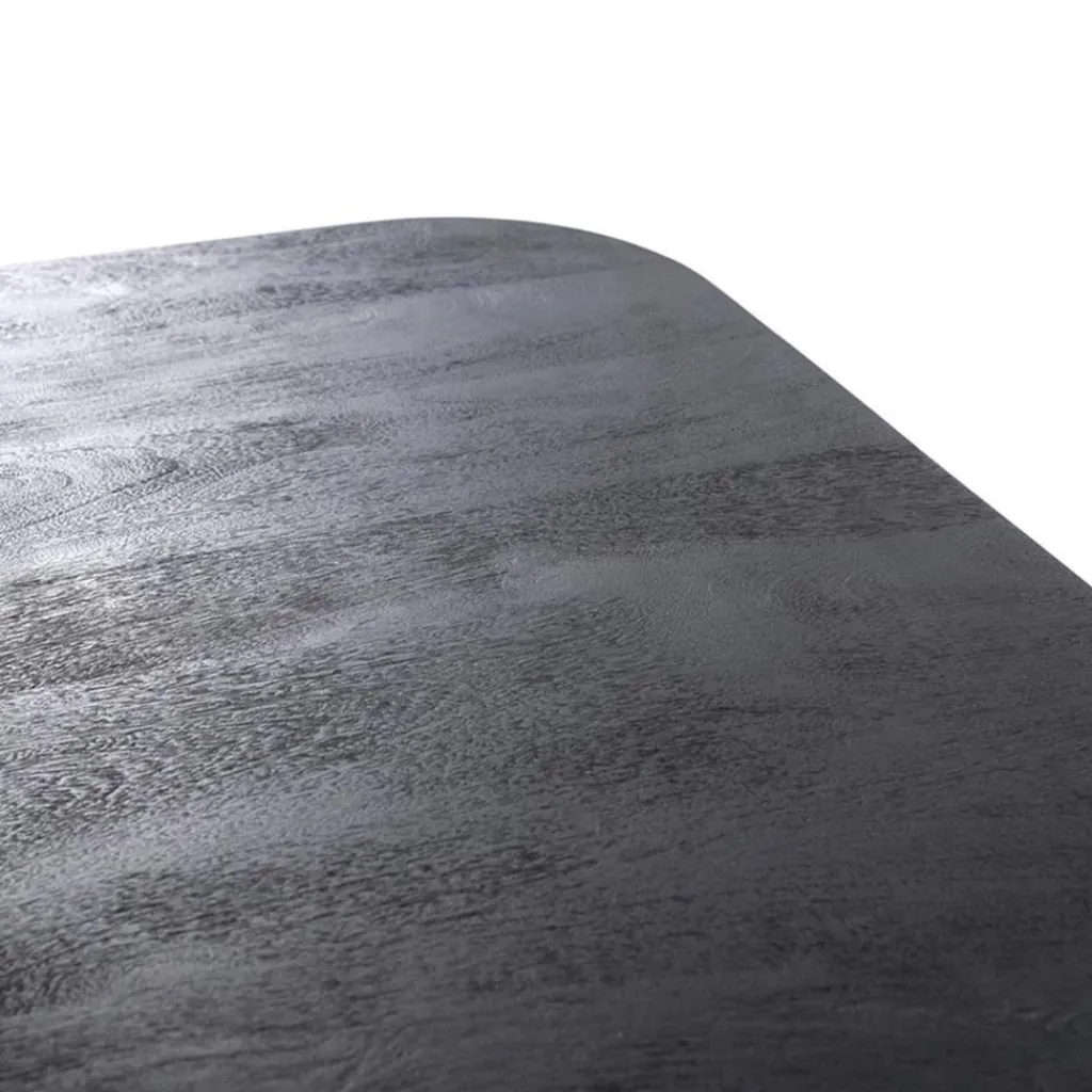 Straluma Vierkante eettafel zwart mango hout 150x150 cm> Eettafels