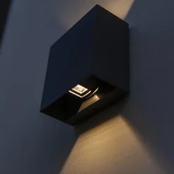 Straluma Vierkante LED buitenlamp wand zwart up+down><noscript><img width=