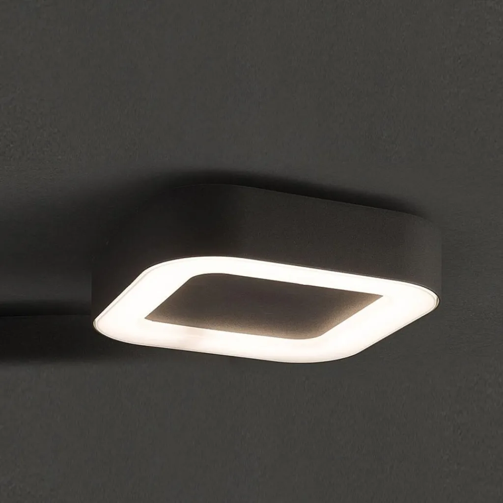 Straluma Vierkante LED buitenlamp antraciet IP54> Plafondlampen|Wandlampen