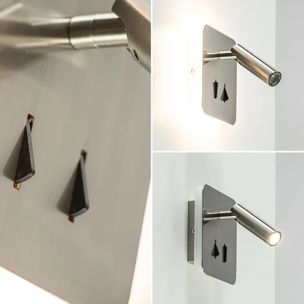 Straluma Vierkante LED wandlamp met verstelbare spot> Wandlampen|Bedlampjes