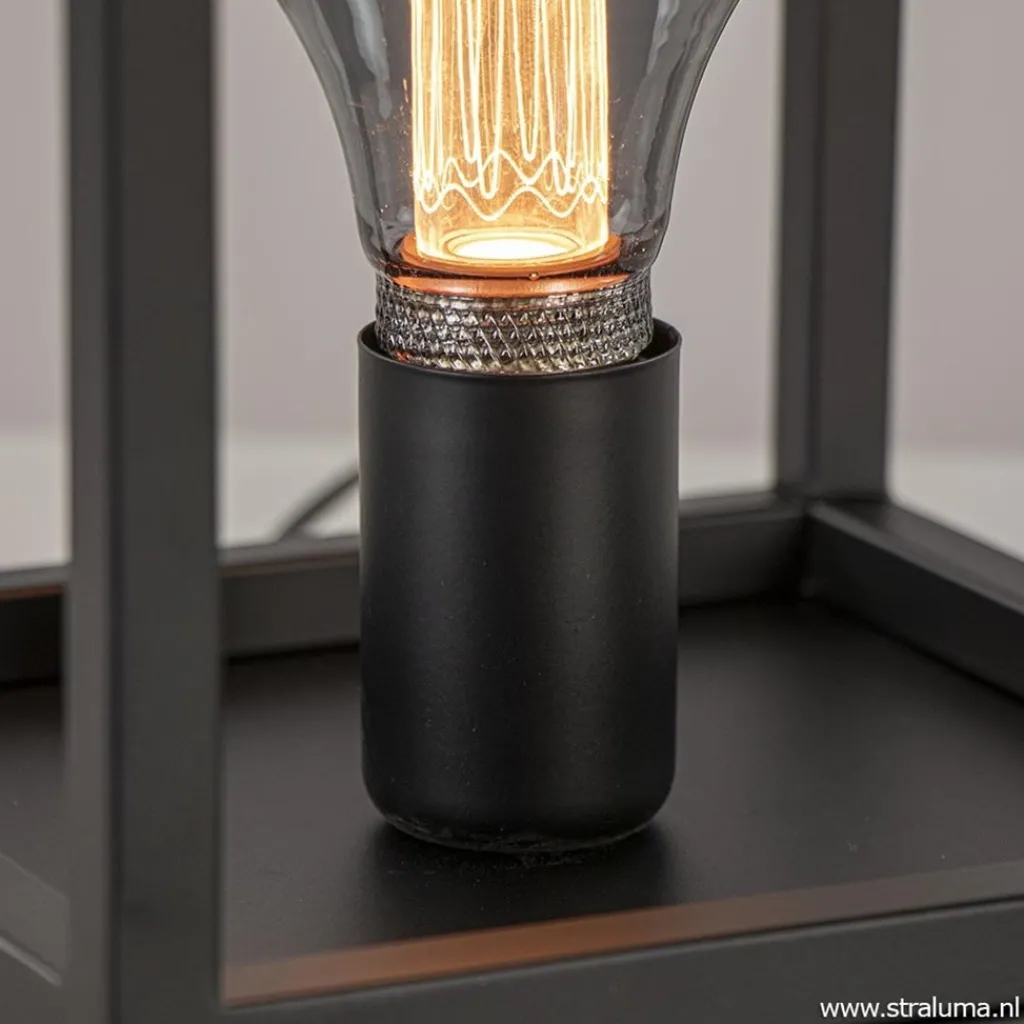 Straluma Vierkante tafellamp frame zwart modern> Slaapkamerlampen|Halverlichting
