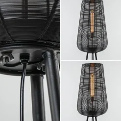 Straluma Vloerlamp Adeta driepoot draad zwart></noscript> Draadlampen|Driepoot lampen