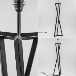 Straluma Vloerlamp Atrani zwart EXCL. KAP></noscript> Vloerlampen|Lampenvoeten