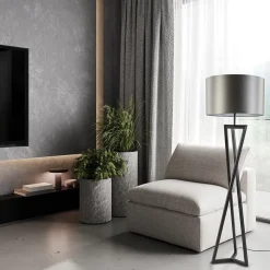 Straluma Vloerlamp Atrani zwart EXCL. KAP></noscript> Vloerlampen|Lampenvoeten