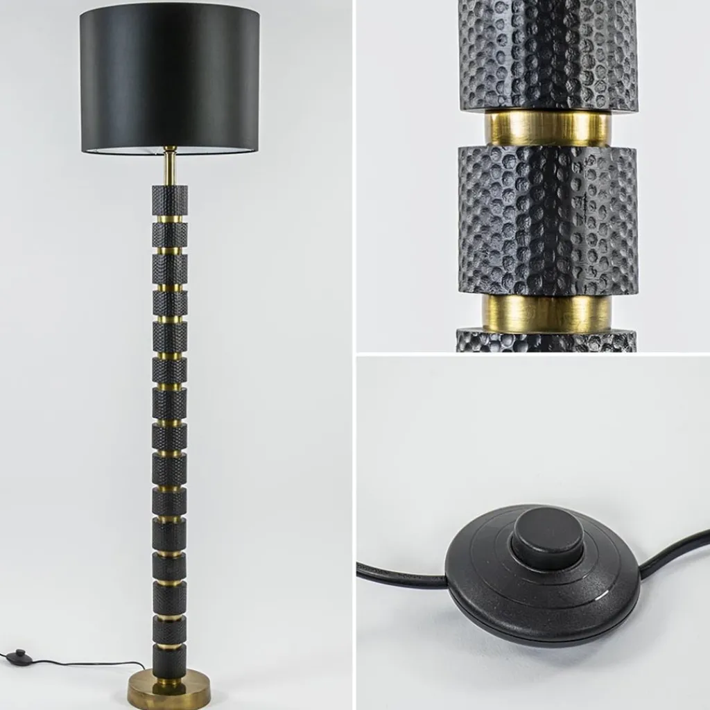 Straluma Vloerlamp Azoyu zwart/brons exclusief kap> Vloerlampen|Lampenvoeten