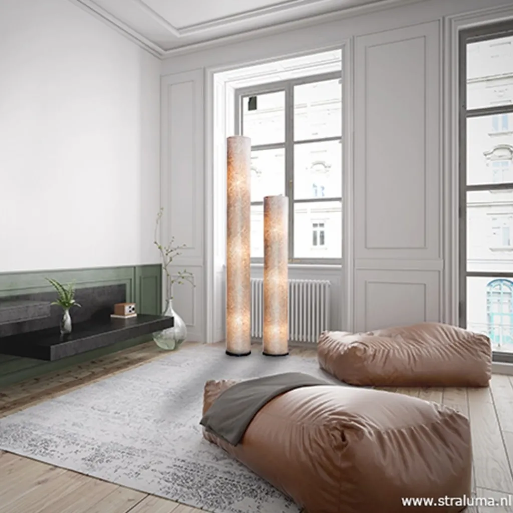 Straluma Vloerlamp cilinder capiz schelpen 200 cm> Vloerlampen|Schelpenlampen