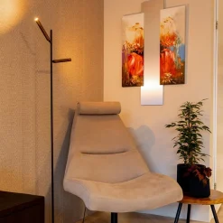 Straluma Vloerlamp Flute 2L zwart/brons 2xpushdim dtw></noscript> Vloerlampen|Leeslampen