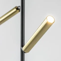 Straluma Vloerlamp Flute 2l zwart/matgoud pushdim></noscript> Vloerlampen|Leeslampen