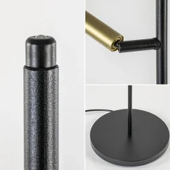 Straluma Vloerlamp Flute 2l zwart/matgoud pushdim></noscript> Vloerlampen|Leeslampen