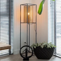 Straluma Vloerlamp Frame zwart/goud></noscript> Vloerlampen|Landelijke Verlichting