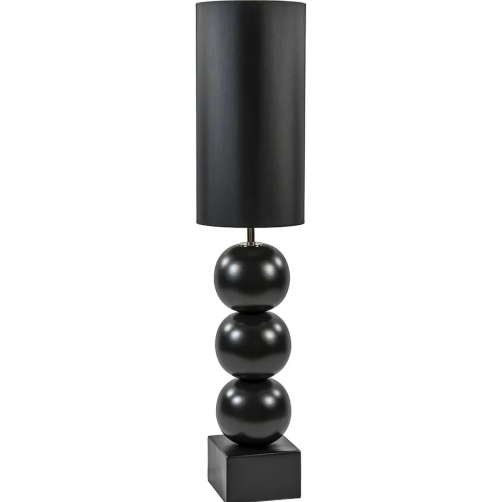 Straluma Vloerlamp hotel chic zwart met kap zwart/goud> Schemerlampen|Woonkamerlampen