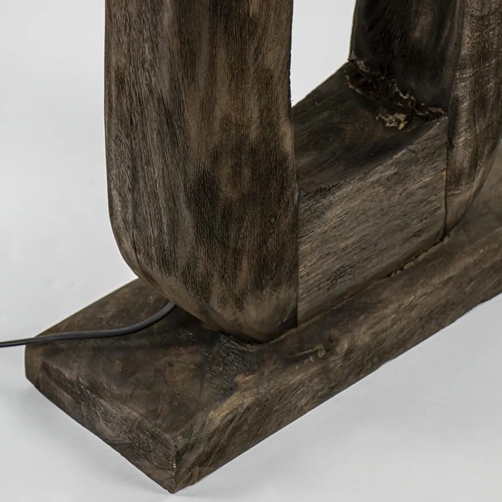 Straluma Vloerlamp Kelafo hout chocolade bruin exclusief kap> Vloerlampen|Lampenvoeten