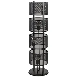 Straluma Vloerlamp 4L cilinder gaas zwart> Slaapkamerlampen|Halverlichting