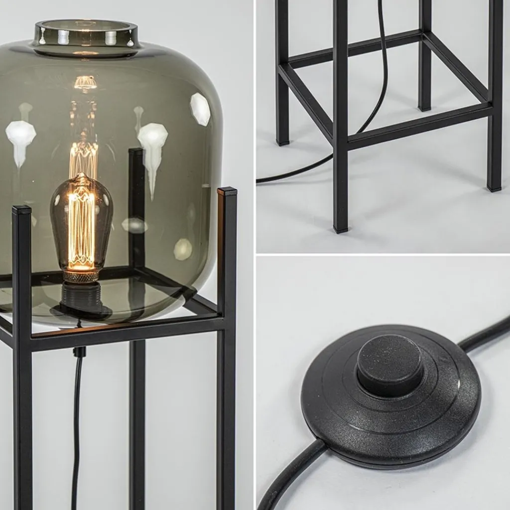 Straluma Vloerlamp Lett frame zwart/smoke glas> Vloerlampen|Design Verlichting