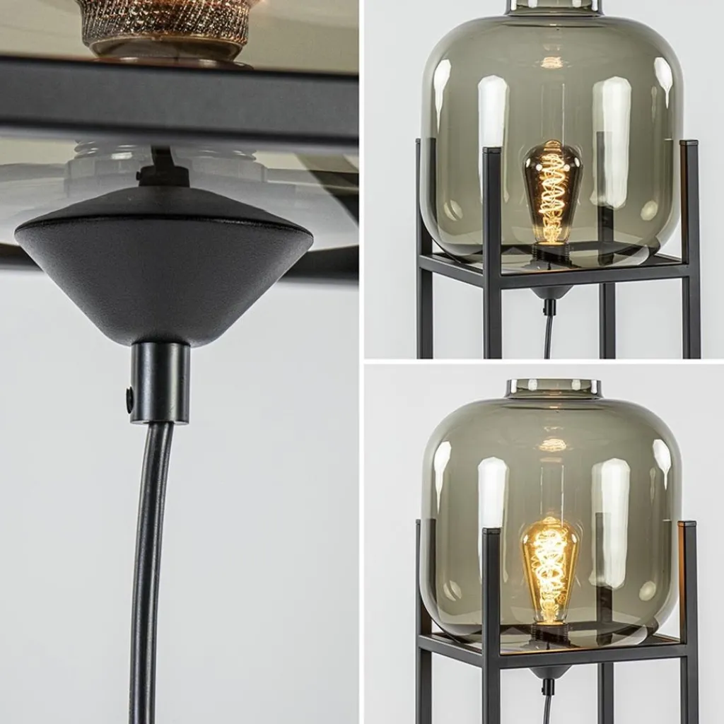 Straluma Vloerlamp Lett frame zwart/smoke glas> Vloerlampen|Design Verlichting