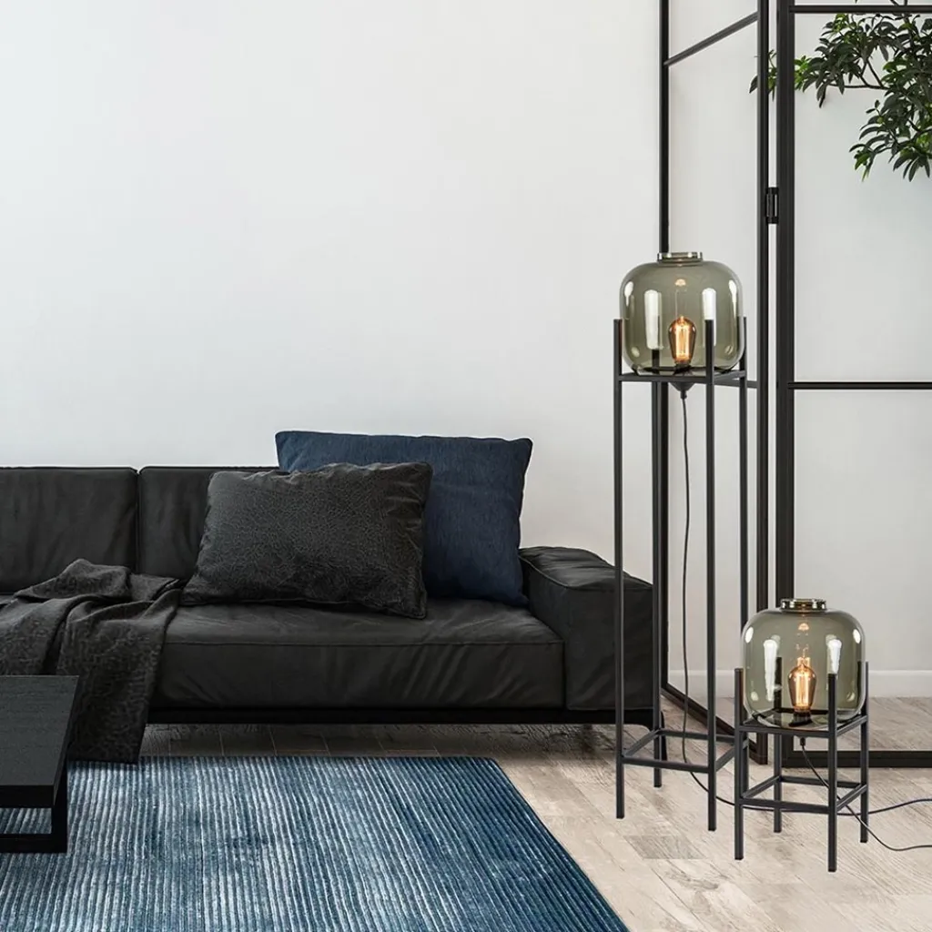 Straluma Vloerlamp Lett frame zwart/smoke glas> Vloerlampen|Design Verlichting