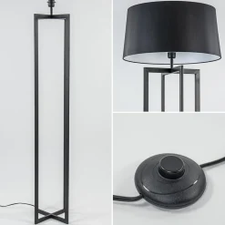 Straluma Vloerlamp Mace frame zwart exclusief kap></noscript> Vloerlampen|Lampenvoeten