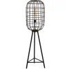 Straluma Vloerlamp oud-brons zwart kooi> Light and Living|Kooilampen