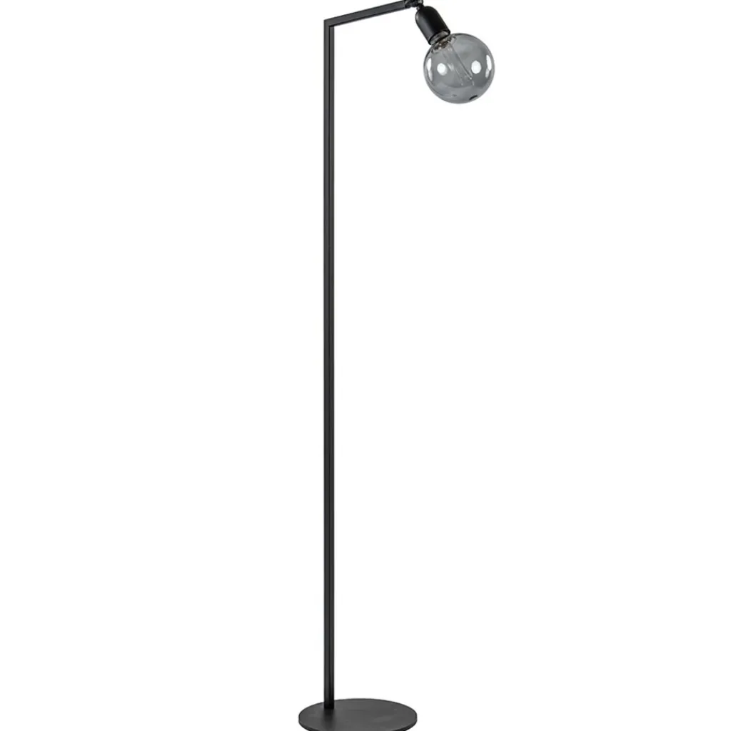 Straluma Vloerlamp Tube zwart basic met verstelbare pendel> Vloerlampen|Design Verlichting