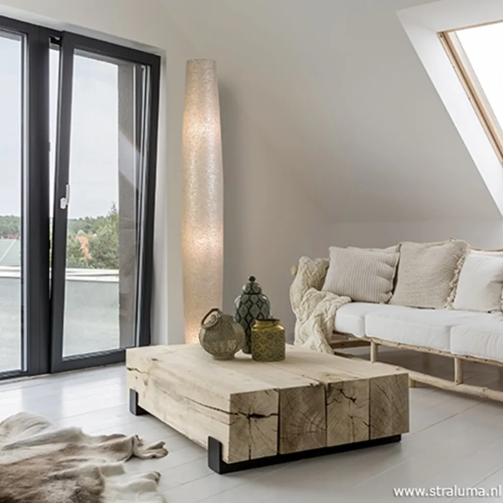 Straluma Vloerlamp Wangi White 200cm> Schelpenlampen|Woonkamerlampen