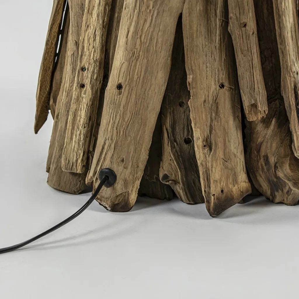 Straluma Vloerlamp/lampvoet Margret hout naturel excl kap> Vloerlampen|Lampenvoeten