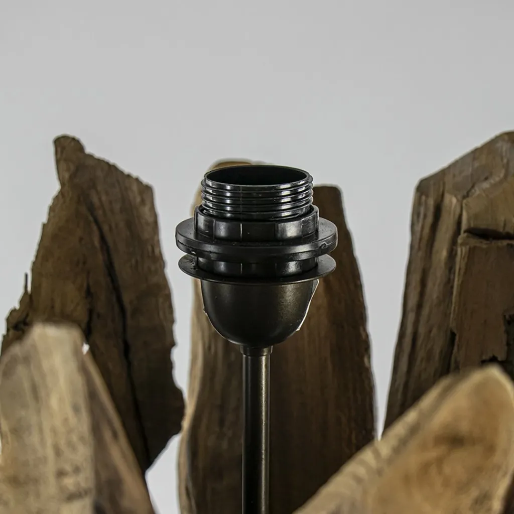 Straluma Vloerlamp/lampvoet Margret hout naturel excl kap> Vloerlampen|Lampenvoeten