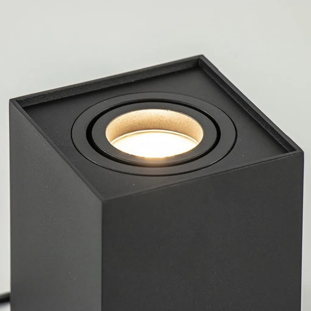 Straluma Vloerspot Rebel vierkant 12.5cm zwart> Woonkamerlampen|Slaapkamerlampen