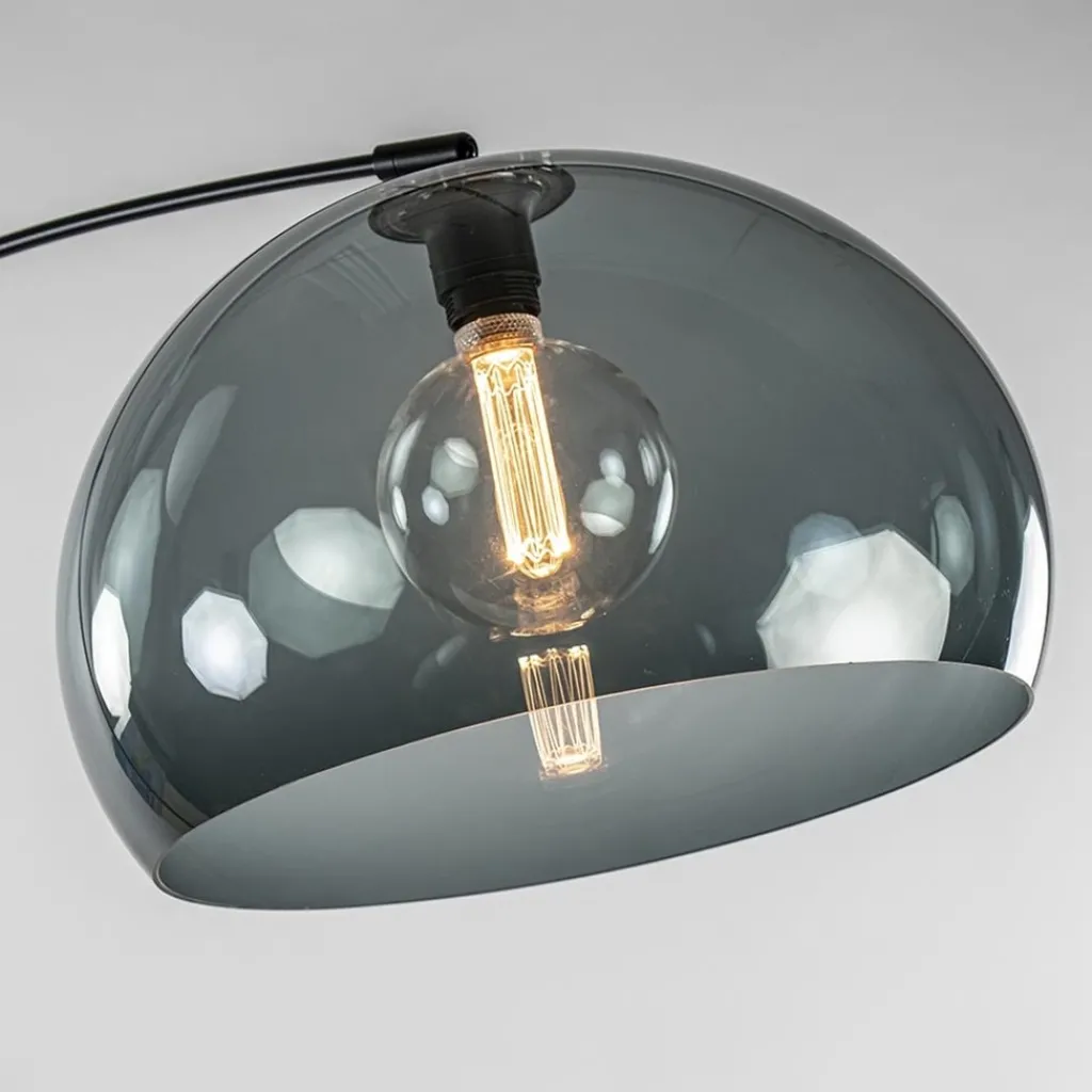 Straluma Wandlamp boog met smoke plexibol kap> Booglampen|Woonkamerlampen