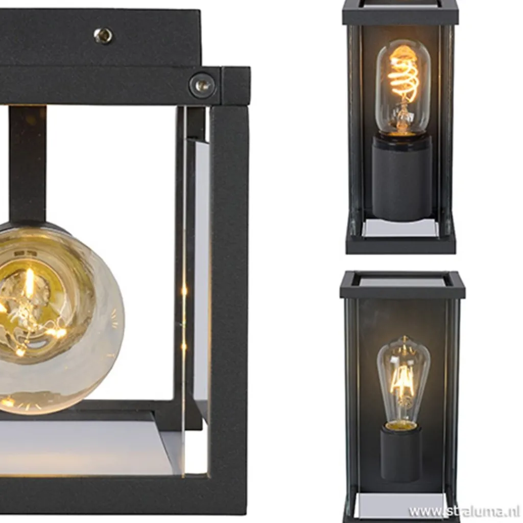 Straluma Wandlamp buiten antraciet/glas IP54> Buitenlampen|Halverlichting