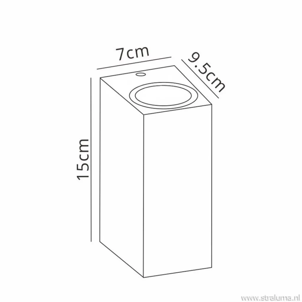 Straluma Wandlamp buiten antraciet up+down IP54> Keukenverlichting|Badkamerverlichting