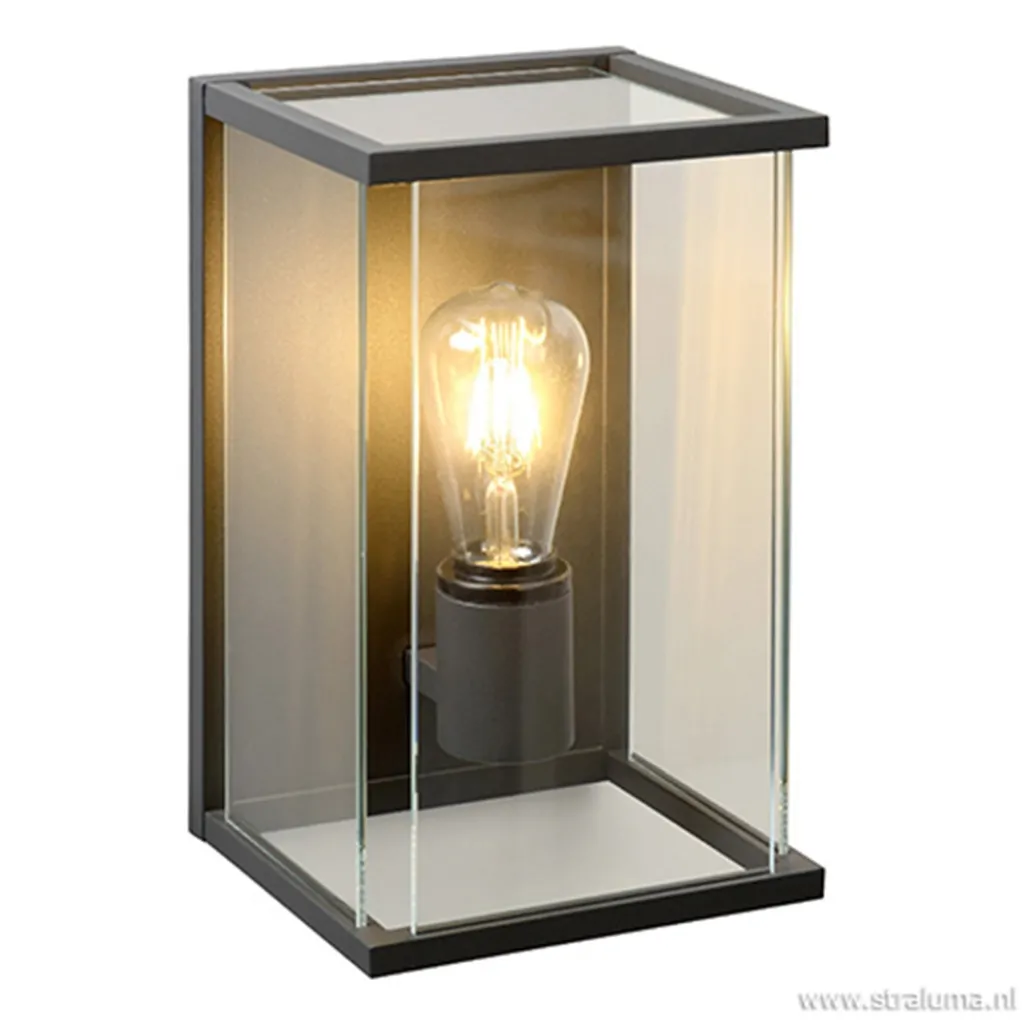 Straluma Wandlamp buiten antraciet/glas IP54> Buitenlampen|Woonkamerlampen
