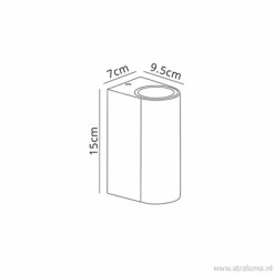 Straluma Wandlamp buiten up+down wit IP54></noscript> Wandlampen|Buitenlampen