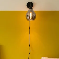 Straluma Wandlamp Cambio zwart + smoke glas></noscript> Woonkamerlampen|Slaapkamerlampen
