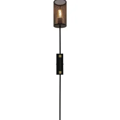 Straluma Wandlamp cilinder zwart/goud XL><noscript><img width=