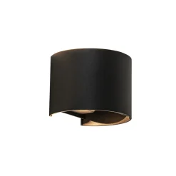 Straluma Wandlamp Davos afgerond zwart IP54 2700k> Wandlampen|Buitenlampen