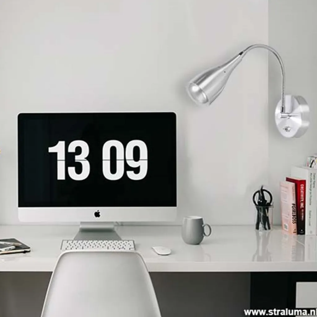 Straluma Wandlamp Elite aluminium strak modern> Bedlampjes|Kinderlampen