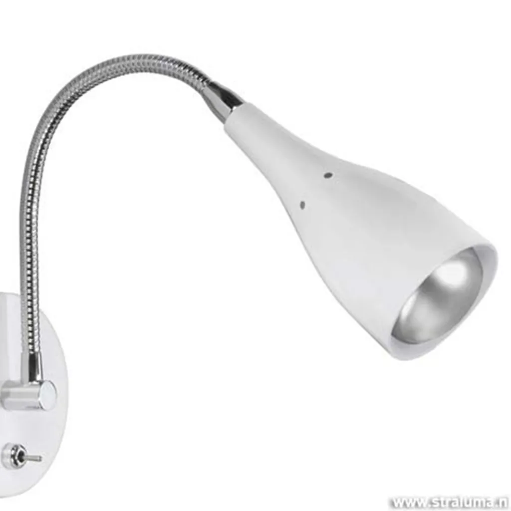 Straluma Wandlamp Elite verstelbaar nikkel wit> Bedlampjes|Kinderlampen