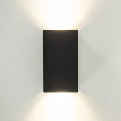 Straluma Wandlamp Eros rechthoek zwart 2xgu10></noscript> Woonkamerlampen|Slaapkamerlampen